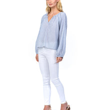Load image into Gallery viewer, Light Blue Striped Clarice Top