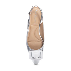 Silver Sweetie Metallic Flat