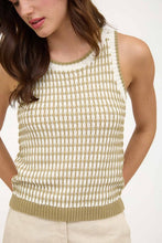 Load image into Gallery viewer, Knit Slvls Sweater Vest Olive