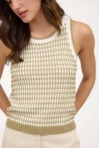 Knit Slvls Sweater Vest Olive