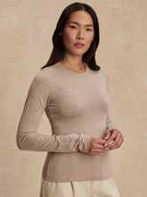 Load image into Gallery viewer, Varley Edna LS Fitted Tee- Taupe Marl