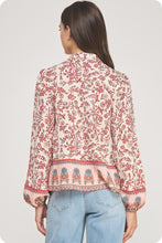 Load image into Gallery viewer, Scarlet Border Printed LS Blouse