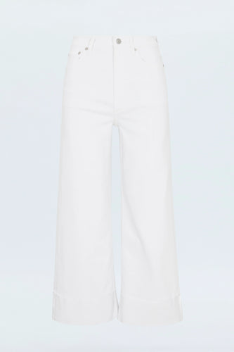 Pistola Lana Crop w/ Cuff HR Ultra Wide Leg-Vivid White