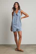 Load image into Gallery viewer, Denim Collared Button Down Romper