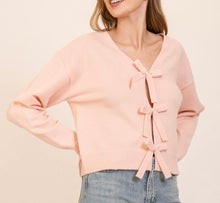 Load image into Gallery viewer, Blush Bow Tied Sweater