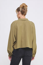 Load image into Gallery viewer, Dolman Collared LS Blouse Olive