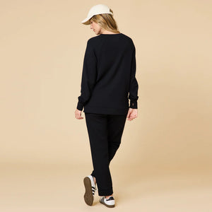 Softies Black DreamTech Crew Tunic w/ Side Zip + Pant Set