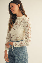 Load image into Gallery viewer, Ivory Mesh LS Blouse