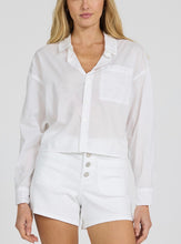 Load image into Gallery viewer, Cropped Adrianna Top White