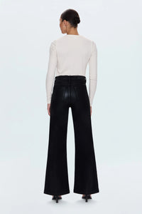 Pistola Coated Noir Lana HR Ultra Wide Leg Jean