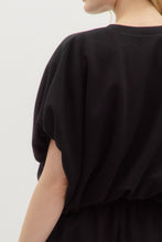 Load image into Gallery viewer, Black Jersey Knit Bubble Hem Set
