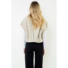 Load image into Gallery viewer, Cream Leather Zip Up Slvls Jacket (THML)