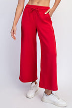 Load image into Gallery viewer, Red/Cream Piping Polo Top w/ Pants Set