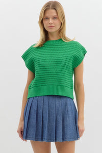 Knitted SS Top Green