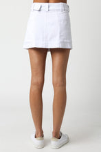 Load image into Gallery viewer, White Denim Belted Skirt