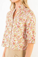 Load image into Gallery viewer, Pink Floral Top w/ Buttons (THML)