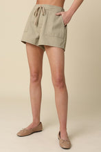 Load image into Gallery viewer, Khaki Cargo Drawstring Shorts