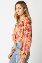 Load image into Gallery viewer, Amber Floral LS Button Down Top