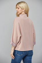 Load image into Gallery viewer, Ash Rose Modal Blend Mock Neck 3/4 Slv Top