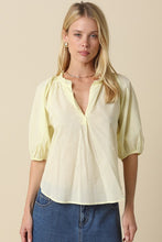 Load image into Gallery viewer, Light Cotton Puff Slv Blouse Butter
