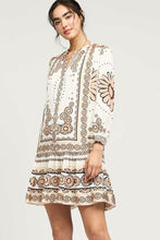 Load image into Gallery viewer, Light Apricot Boho Printed Mini Dress