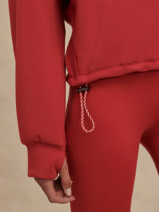 Varley Sian Cropped Half Zip Midlayer Lava Falls