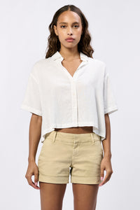 DJD White Ansel SS Button Down Shirt