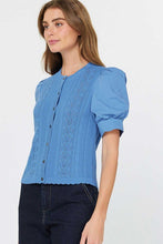 Load image into Gallery viewer, Periwinkle Blue Knit Top Puff Slv Top