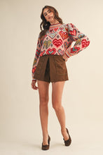 Load image into Gallery viewer, Brown Suede Studded Skort