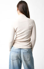 Load image into Gallery viewer, Oatmeal Mock Neck LS Sweater