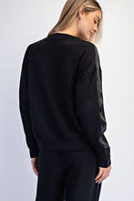 Load image into Gallery viewer, Black Modal/Satin Pullover + Pant Set