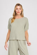Load image into Gallery viewer, Sage Textured Knit Top + Pant Set