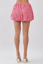 Load image into Gallery viewer, Red Gingham Bubble Hem Skirt