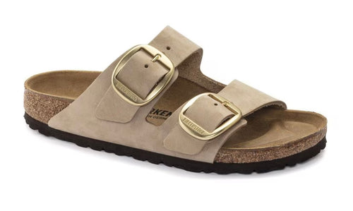 Birkenstock Arizona Big Buckle Nubuck Leather Sandcastle