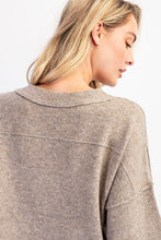 Load image into Gallery viewer, Mocha Crew Neck Oversized Sweater
