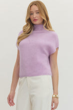 Load image into Gallery viewer, Lavender Mock Neck Slvls Sweater Top