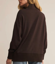Load image into Gallery viewer, Z Supply Chocolate Cherry Sable Rib Sweatshirt