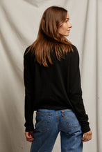 Load image into Gallery viewer, PWT LS Cotton Boxy Crewneck Tee True Black