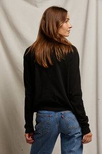 PWT LS Cotton Boxy Crewneck Tee True Black