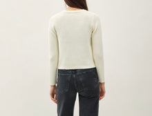 Load image into Gallery viewer, Ivory Textured Gold Button Cardigan