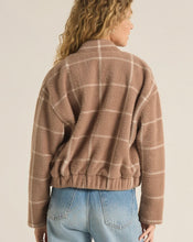 Load image into Gallery viewer, Z Supply Heather Taupe Lex Plaid Bomber Jacket