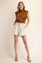 Load image into Gallery viewer, Beige Suede HW Shorts