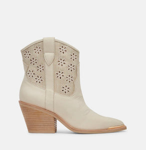 Nashe Oatmeal Floral Eyelet Bootie