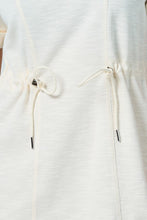 Load image into Gallery viewer, Ivory SS Knit Drawstring Dress