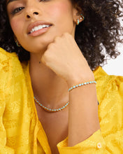 Load image into Gallery viewer, Melinda Maria Isla Tennis Bracelet Gold/Blue Opal