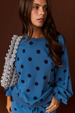 Load image into Gallery viewer, Blue Polka Dot Weekend Set