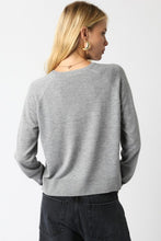 Load image into Gallery viewer, Crew Neck LS Knit Top Heather Grey