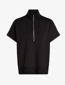 Varley Black Ritchie Short Sleeve Sweat Top