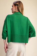 Load image into Gallery viewer, Kelly Green Collar V-Neck Sweater