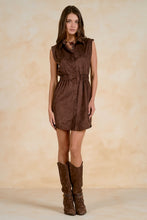 Load image into Gallery viewer, Chocolate Suede Slvls Dress